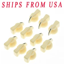 10pcs Cream Push On Guitar AMP Amplifier Knob Effect Pedal Chicken Head Knobs
