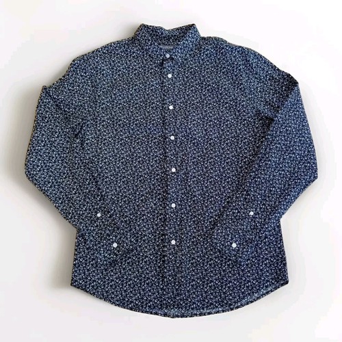 Slate and Stone mens Long Sleeve Musical Notes Black Sz Large Button Up