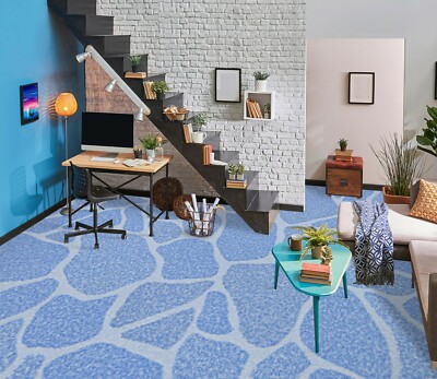 3D Blue Brick PKE2269 Floor WallPaper Murals Wallpaper Mural Print Bea
