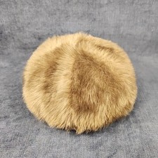 Antique Women's Gray Faux Fur Pillbox Hat 1960s