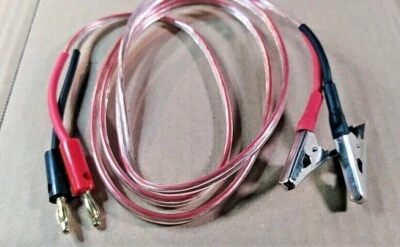 Alligator Clip to 4mm Banana Plug 2 - 5ft Electrical Test Power Cable Lead UK