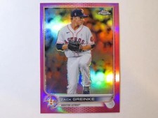2022 Topps Chrome Baseball Zack Greinke Base Pink Refractor Card #5 Astros