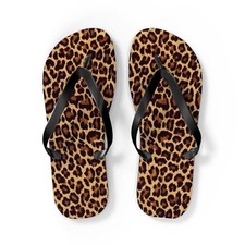 Leopard Print Flip Flops, Summer Footwear, Beach Sandals, Vacation Essentials,