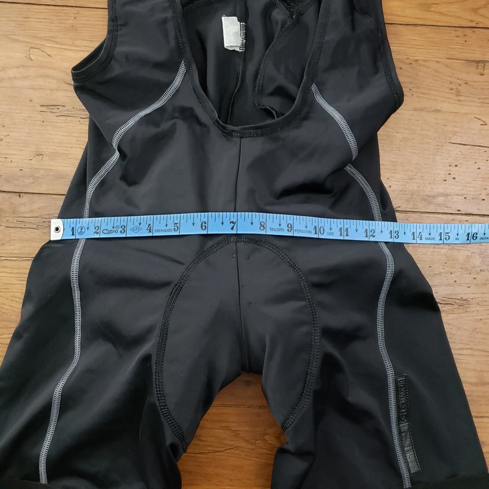 Demarchi Womens Large Cycling Bibshorts 6" 13" (8.5/10) Bib Shorts L Black - Image 2 of 4