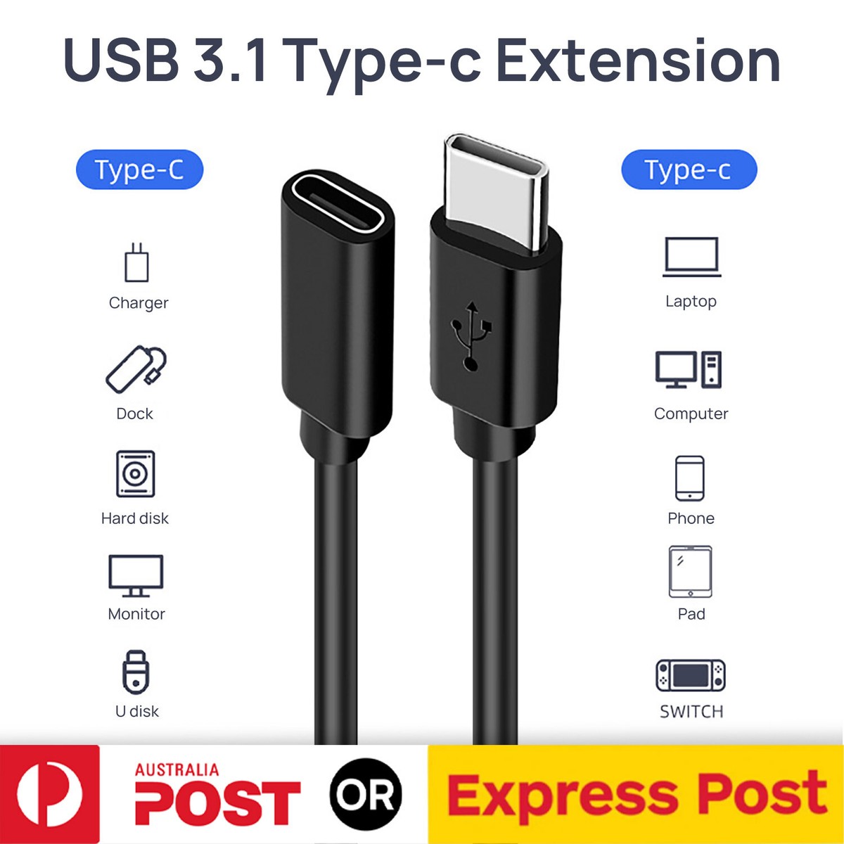 HOT Charging Cable Usb C Extension Cable Apple USB Type-C