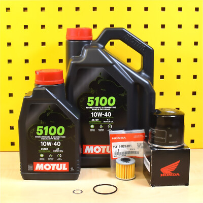 Original Ölfilter + Öl Motul 5100 10W40 für Honda GL 1800 Goldwing DCT