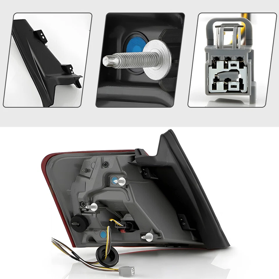 Para 2013-2019 Ford Taurus lanterna traseira de LED traseira externa passageiro lateral freio cromado - Imagem 2 de 2