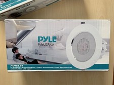 Pyle in Pair Ceiling Wall Speakers 8Ohm 2-Way Aluminum Frame LED Light