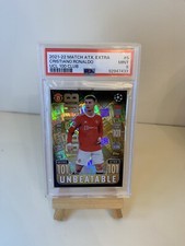 Topps Match Attax 21/22 Cristiano Ronaldo 100 Club Card 101 Unbeatable PSA 9