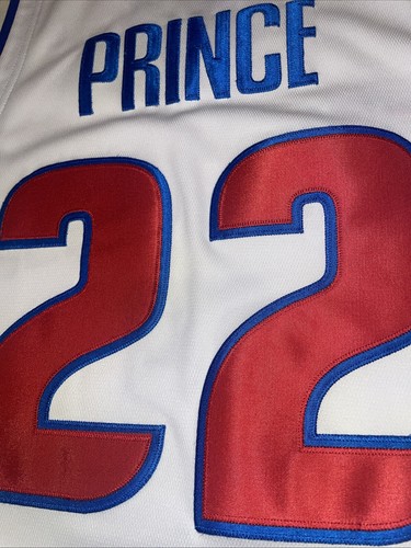 Authentic Men 40 TAYSHAUN PRINCE DETROIT PISTONS Reebok JERSEY White Clean Sewn - Picture 2 of 10