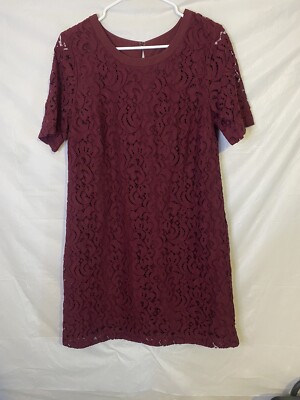 bcbgeneration Lace Wine Color Dress Size Med. | eBay