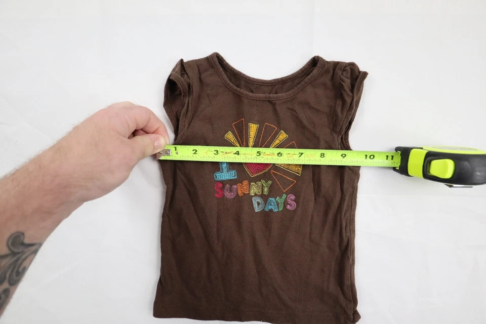 Camisa sin mangas marrón Circo Girls 2T I Love SUNNY DAYS para niñas pequeñas Foto 3 de 4