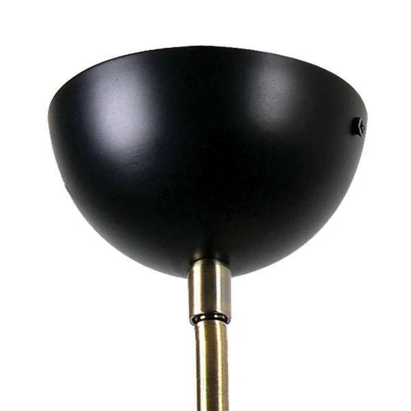Kenroy Home Arne 1-Light Mini Pendant Matte Black with Antique Brass Finish Foto 4 de 4