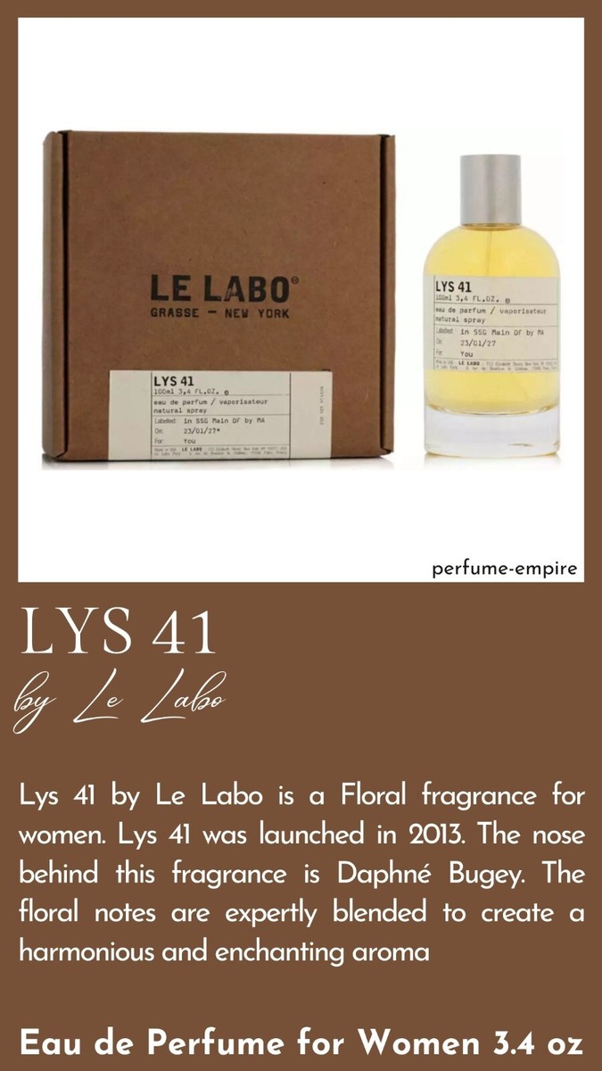 LE LABO LYS 41 オードパルファム 100ml LYS 41 | Eau De Parfum | Le Labo Fragrances