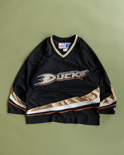 Maillot De Hockey Vintage Anaheim Mighty Ducks - Homme - Taille L - Années 1990 - CCM - Occasion