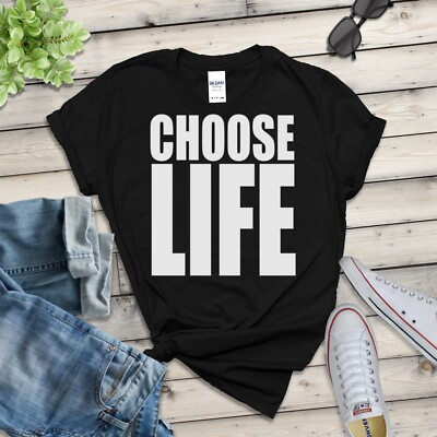 WÄHLEN SIE LIFE - DAMEN PASSFORM T-SHIRT (1980ERer Retro Frankie Wham George Michael)
