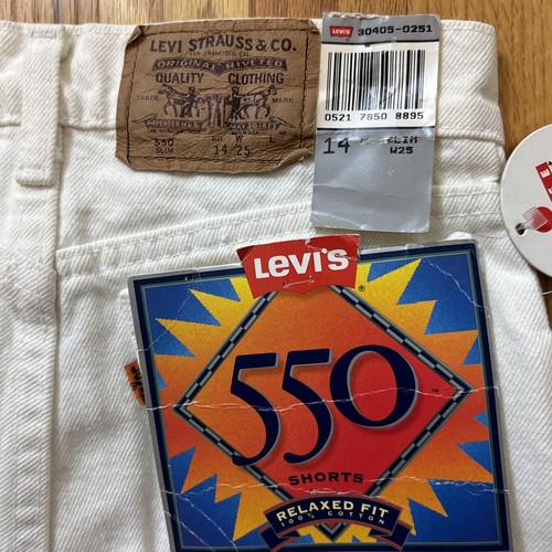 NWT VTG Levis 550 Jean Short Boys Size 14 Relaxed Orange Tab Slim USA Waist 25 - Picture 6 of 16