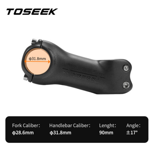 TOSEEK UD Carbon Stem 6/17° Bicycle Stems MTB Road Bike Handlebar Stem 31.8mm - Picture 22 of 26