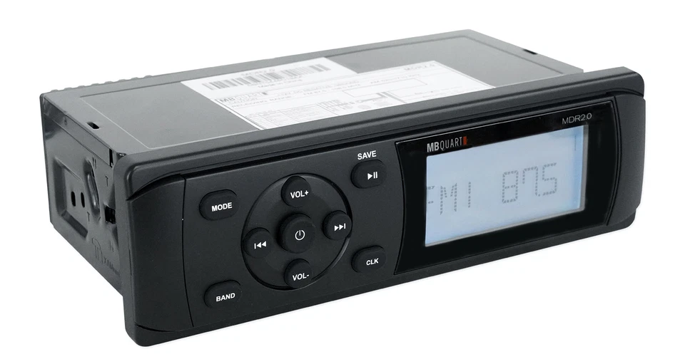 MB Quart MDR2.0 1-Din Marine/Boat Bluetooth/USB Receiver+(4) 6.5" LED Speakers - Image 3 of 4