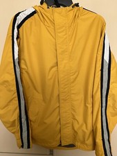 Vintage Gap Mens Size Small Lined Full Zip Hoodie Windbreaker Jacket Yellow EUC