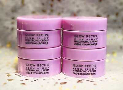 4x~Glow Recipe~PLUM PLUMP~Hyaluronic Cream~10ml/0.33 fl oz each~Mini Size~NWOB~