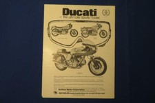 Original 1981 Vintage Ducati Motorcycle Sales Brochure 900 SS SD 500 GTL