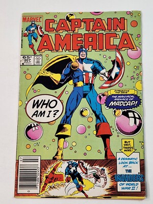 Captain America 307 NEWSSTAND 1st Appearance of Madcap 1985 Deadpool 3?