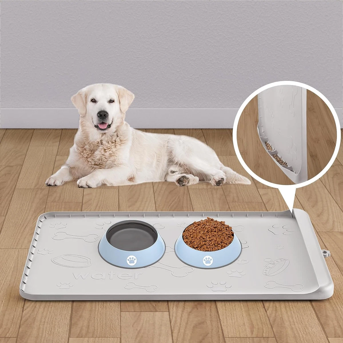  Dog Food Mat - Silicone Dog Mat for Food and Water