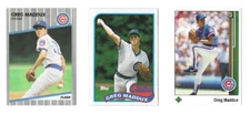 1989 UPPPER DECK TOPPS FLEER GREG MADDUX 3 CARDS SHARP CORNERS/EDGES CLEAN SURFA