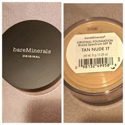 BareMinerals  Original SPF 15 Foundation Loose Powder Tan Nude 17 Brand New 