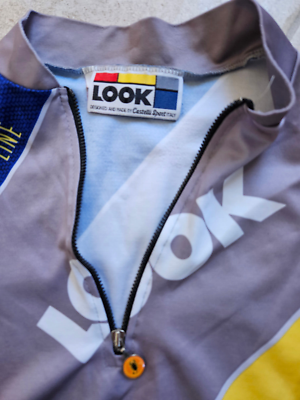 Maillot Cycliste Vintage Look Carbon Line - Taille M - Jersey Géométrique