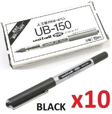 10x BLACK UB-150 UNI-BALL Gel PEN Uniball Eye Micro Box