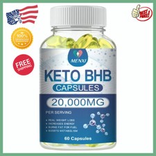 KETO BHB 20000mg Diet Pills Ketone FAT BURNER Weight Loss Diet Pills Ketosis