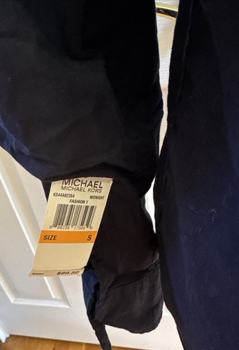 NEW Michael Kors Long Sleeve Button Down Shirt Size Small Dark Blue NWT - Picture 4 of 8