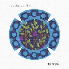 Yarmulka Tree Of Life Needlepoint Kit or Canvas