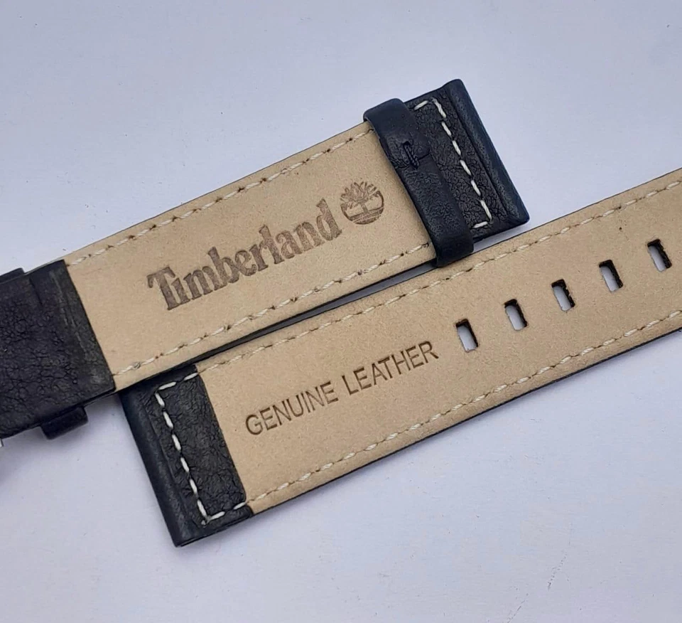 Relógio masculino Timberland de couro genuíno 22 mm pulseira preta - Imagem 3 de 4