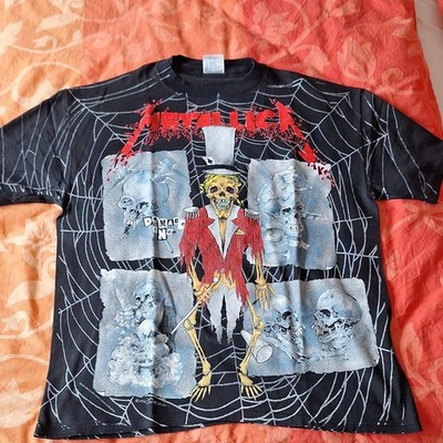Metallica T-Shirt - Damage Inc. Tour 1992 - Size XL - Vintage - Rare - Pushead 