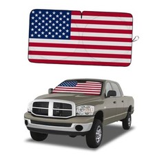 American Flag Car Windshield Sun Shade, Foldable Car X-Large USA Original Flag