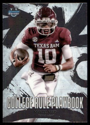2025 Bowman University Chrome #CRP-2 Marcel Reed College Rule Playbook