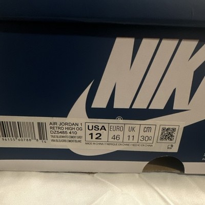 Jordan Air Jordan 1 Retro High OG True Blue DZ5485-410 White Blue Grey Men's