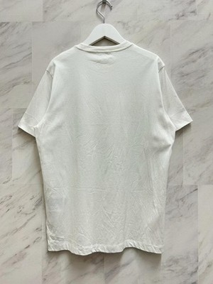 Prada Triangle Logo Print Short Sleeve T-Shirt White Good M Size