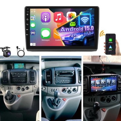 2+64GB Für Renault Trafic MK2 OPEL Vivaro A Carplay Autoradio Android 15 BT KAM