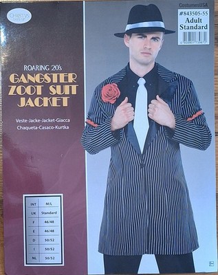 Herren Karneval Gangster Zoot Suit Jacket Gr. M/L 20's Mafia Fasching Mottoparty