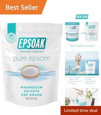 Epsoak Epsom Salt 5 Lb Magnesium Sulfate USP Resealable Unscented