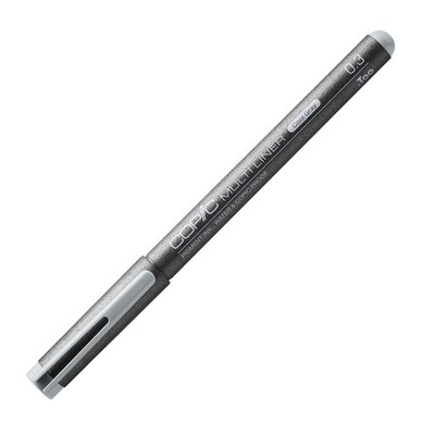 Copic Multiliner Pigment Ink Marker, Gray 0.3mm Tip (9505)