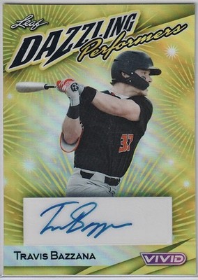 TRAVIS BAZZANA 2023 Leaf Vivid  AUTO 9/10 MLB #1 OVERALL DRAFT PICK!! 