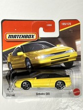 Matchbox Subaru SVX 1/64 Die Cast, Pearlescent Yellow, BNIB,Combine, Dented Card