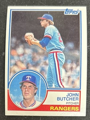 1983 Topps John Butcher 3rd Year Baseball Card #534 Rangers Pitcher VG O/C