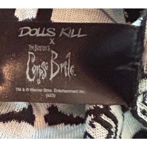 Dolls Kill Grave Confusions Strickpullover Leiche Braut Totenköpfe schwarz Damen Größe S - Bild 7 von 8