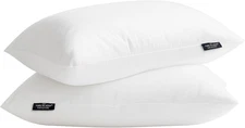 100% Organic Cotton Cover Pillows Queen/Standard Size Set of 2, down Alternative